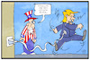 Cartoon: Trump unplugged (small) by Kostas Koufogiorgos tagged karikatur,koufogiorgos,illustration,cartoon,trump,unplugged,uncle,sam,usa,stecker,kabel,präsident