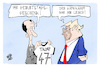 Cartoon: Trumps Geburtstag (small) by Kostas Koufogiorgos tagged karikatur,koufogiorgos,trump,merz,g7,geburtstag,käfigkampf