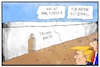 Cartoon: Trumps Mauer (small) by Kostas Koufogiorgos tagged karikatur koufogiorgos illustration cartoon trump mauer puzder arbeitsminister illegal putzfrau beschäftigung ausnahme usa einwanderung