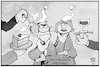 Cartoon: Unentschlossene WählerInnen (small) by Kostas Koufogiorgos tagged karikatur,koufogiorgos,illustration,cartoon,demokratie,bundestagswahl,partei,michel,wähler