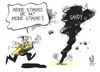 Cartoon: US-Sturm Sandy (small) by Kostas Koufogiorgos tagged sandy,hurrikan,sturm,frankenstorm,stimme,wahl,usa,präsident,karikatur,kostas,koufogiorgos