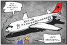 Cartoon: ver.di-Streik (small) by Kostas Koufogiorgos tagged karikatur,koufogiorgos,illustration,cartoon,verdi,gewerkschaft,streik,warnstreik,flugzeug,flughafen,airline,arbeit,arbeitskampf,tarifkampf