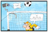 Cartoon: Videobeweis (small) by Kostas Koufogiorgos tagged karikatur,koufogiorgos,illustration,cartoon,video,beweis,kamera,software,technik,tor,torwart,sport,fussball