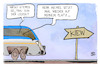 Cartoon: Von der Leyen reist nach Kiew (small) by Kostas Koufogiorgos tagged karikatur,koufogiorgos,leyen,kiew,bahn,michel,ukraine,krieg