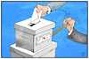 Cartoon: Wählerwille Thüringen (small) by Kostas Koufogiorgos tagged karikatur,koufogiorgos,illustration,cartoon,politik,spiel,wähler,wahlurne,thueringen,wählerwille,demokratie