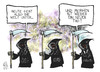 Cartoon: Weltuntergang (small) by Kostas Koufogiorgos tagged weltuntergang,krieg,armut,unrecht,sensenmann,tod,maya,apokalypse,karikatur,kostas,koufogiorgos