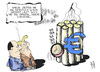 Cartoon: Zeitbombe Eurozone (small) by Kostas Koufogiorgos tagged euro,zone,schulden,krise,merkel,hollande,europa,bombe,karikatur,kostas,koufogiorgos