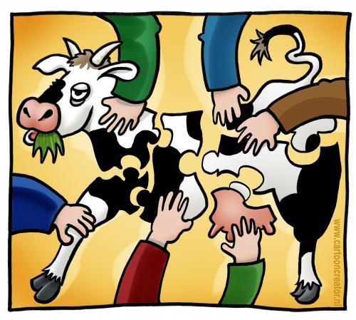Cartoon: Puzzle cow (medium) by illustrator tagged cow,puzzle,farmers,arms,putting,together,match,matching,animal,tier,kuh,puzzlespiel,mitarbeit,,kuh,tier,puzzle,teile,stücke,bauer,zusammensetzen,spiel,mitarbeit,zusammen,gemeinsam,teamarbeit,team