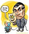 Cartoon: Do no evil (small) by illustrator tagged big,brother,google,evil,watching,control,cartoon,satire,welleman,