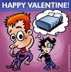 Cartoon: Happy Valentine dreams (small) by illustrator tagged boy,girl,valentine,valentino,bed,lust,love,attraction,liebe,chemistry,flirt,sexy,appeal,seduction,looks,happy,thoughts,peter,cartoon,cartoonist,illustration,illustrator,kinky,checking,card