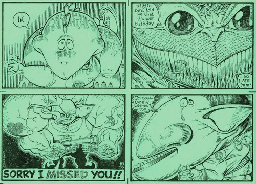 Cartoon: Postcards from Heck (medium) by boris53 tagged monsters,postcards,humor