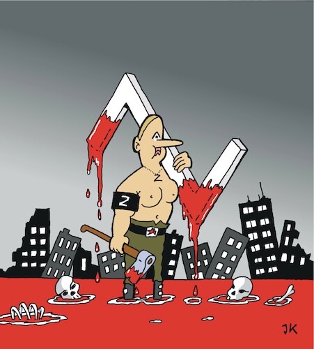 Cartoon: Der ZETTINATOR (medium) by JotKa tagged putin,russland,ukraine,massaker,gräueltaten,krieg,putin,russland,ukraine,massaker,gräueltaten,krieg