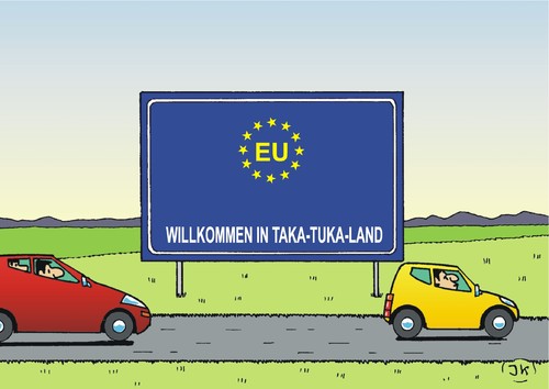 Cartoon: Europäische Union (medium) by JotKa tagged europäische,union,eu,grenzsperrungen,grenzkontrollen,gipfel,sonderwege,einzellösungen,kontingente,flüchtlingskontingente,flüchtlingskrise,eurokrise,destabilisierung,osteuropa,westeuropa,koaltion,der,willigen,selma,lagerlöf,pippi,langstrumpf,takatukaland,zerfall,auflösung,türkei,merkel,rechtspopulisten,rechte,rechtsradikale,bevölkerung,wahlen,parteien,politiker,flüchtlingshilfe,zukunft,schengen,schengenraum,europäische,union,eu,grenzsperrungen,grenzkontrollen,gipfel,sonderwege,einzellösungen,kontingente,flüchtlingskontingente,flüchtlingskrise,eurokrise,destabilisierung,osteuropa,westeuropa,koaltion,der,willigen,selma,lagerlöf,pippi,langstrumpf,takatukaland,zerfall,auflösung,türkei,merkel,rechtspopulisten,rechte,rechtsradikale,bevölkerung,wahlen,parteien,politiker,flüchtlingshilfe,zukunft,schengen,schengenraum