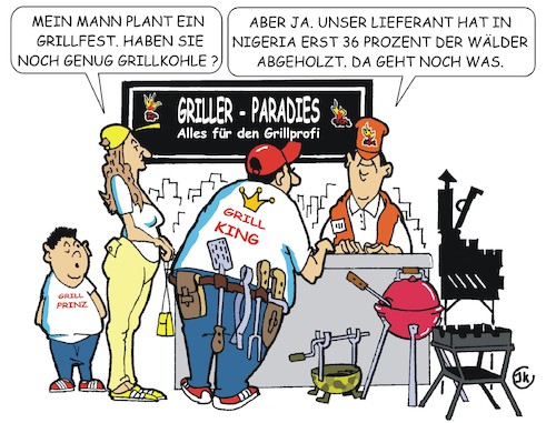 Cartoon: Grillkohle (medium) by JotKa tagged natur,umwelt,naturschutz,klima,klimawandel,afrika,wälder,grillkohle,grillen,hobby,freizeit,gesellschaft,natur,umwelt,naturschutz,klima,klimawandel,afrika,wälder,grillkohle,grillen,hobby,freizeit,gesellschaft