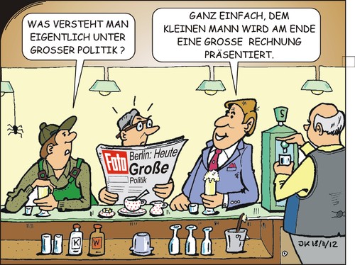Cartoon: Große Politik (medium) by JotKa tagged politik,politiker,bürger,wählen,parteien,abeordnete,bundestag,berlin,regierung,minister