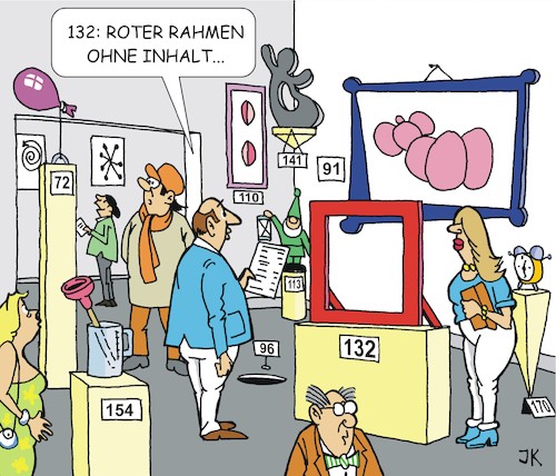 Cartoon: In der Kunsthalle (medium) by JotKa tagged kunst,bildung,gesellschaft,ausstellung,freizeit,kultur,kunst,bildung,gesellschaft,ausstellung,freizeit,kultur