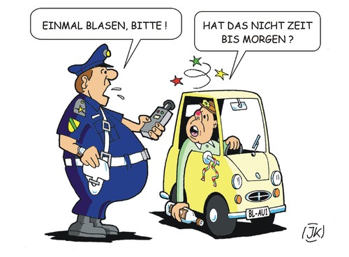 Cartoon: Polizeikontrolle (medium) by JotKa tagged polizei,autofahrer,kontrolle,alkohol,am,steuer,party,alkotest,blasen,betrunkener,polizei,autofahrer,kontrolle,alkohol,am,steuer,party,alkotest,blasen,betrunkener