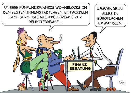 Cartoon: Renditebremse (medium) by JotKa tagged rendite,miete,bremse,gewinne,verluste,immobilien,mietspiegel,innenstadt,investment,investoren,finanzen,wohnung,wohnungsnot,wohnungsmangel,büros,büroflächen,gewerbe,gewerblich,politik,politiker,partein,cdu,csu,spd,groko,mietpreisbremse,makler,rendite,miete,bremse,gewinne,verluste,immobilien,mietspiegel,innenstadt,investment,investoren,finanzen,wohnung,wohnungsnot,wohnungsmangel,büros,büroflächen,gewerbe,gewerblich,politik,politiker,partein,cdu,csu,spd,groko,mietpreisbremse,makler