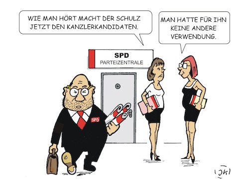 Cartoon: Schulz 1 (medium) by JotKa tagged martin,schulz,sigmar,gabriel,bundestagswahl,2017,spd,parteien,kanzlerkandidatur,kanzlerkandidat,martin,schulz,sigmar,gabriel,bundestagswahl,2017,spd,parteien,kanzlerkandidatur,kanzlerkandidat