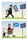 Cartoon: By by Great Britain ? (small) by JotKa tagged brexit referendum britain england eu europäische union brüssel parlament cameron politik bündnisse verträge austritte schottland beitritt great grossbritannien wales