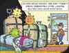 Cartoon: Global travel (small) by JotKa tagged holiday,travel,travelling,tropical,hygiene,disease,viruses,plague,bacteria,epidemic,infections,suitcase,luggage,infect,contagious,quarantine