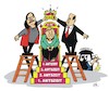 Cartoon: Königsmacher (small) by JotKa tagged spd cdu merkel nahles scholz groko mitgliedervotum bundestagswahlen bundestag politik parteien
