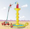 Cartoon: Ohne Worte (small) by JotKa tagged feuer feuerwehr kerze flamme leuchter wasser löschen jobs beruf arbeitsplatz