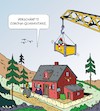 Cartoon: Quarantäne (small) by JotKa tagged corona,regeln,quarantäne,lock,down,beschränkungen,test,krankheit,einschränkungen,kran,wald,haus,garten