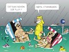 Cartoon: Starkregen (small) by JotKa tagged umwelt,natur,erderwärmung,regenfälle,unwetter,urlaub,strand,strandkorb,nordsee,meer,ozean,klima,wetter,sommer,klimawandel