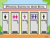 Cartoon: Uni-Sex WC (small) by JotKa tagged berlin,steuergelder,kreuzberg,friedrichshain,wowereit,politik,bezirksregierung,geschlecht,sexuell,unentschlossene,geschlechterrolle,gender,mainstreaming,gleichstellung,armes,deutschland