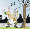 Cartoon: WLADIMIR NERO PUTIN (small) by JotKa tagged putin ukraine russland militärische sonderaktion krieg frieden friedenstaube kaiser nero lyra