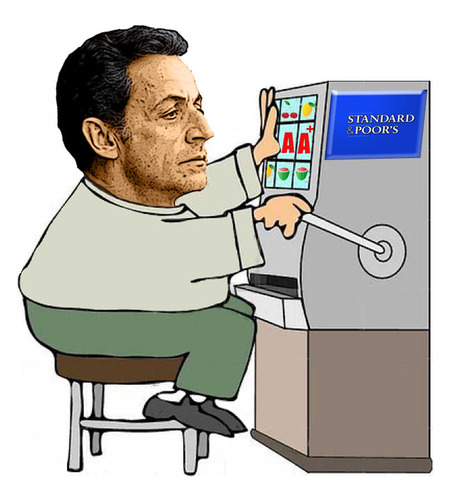 Cartoon: Sarkozy get pissed off! (medium) by azamponi tagged sarkozy,france,economy,euro