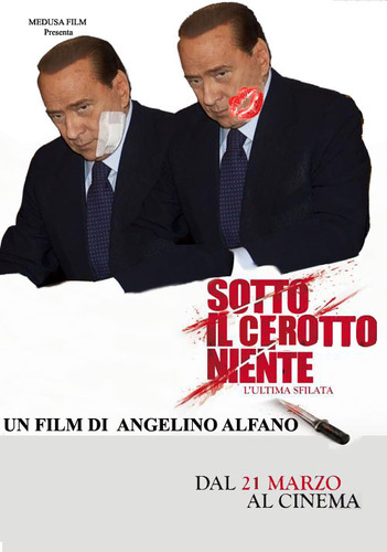 Cartoon: Sotto il cerotto niente (medium) by azamponi tagged pretender,great,surgery,maxillofacial,berlusconi