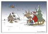 Cartoon: xmas service (small) by Micha Strahl tagged micha,strahl,weihnachten,weihnachtsmann,xmas,weihnachtsgeschenke,drohne,stclaus,bescherung