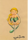 Cartoon: as necessary as mothers milk (small) by CIGDEM DEMIR tagged mother milk olive oil green people woman baby child