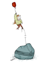Cartoon: Let fly your dreams (small) by CIGDEM DEMIR tagged balloon,dream,stone,tas,fly,stop,bird