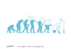Cartoon: We depleting water (small) by CIGDEM DEMIR tagged water human evolution