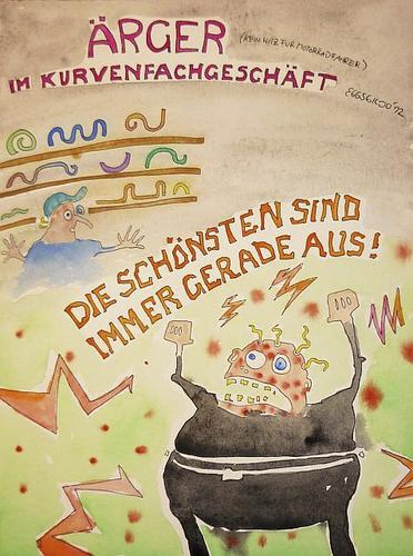 Cartoon: Ärger im Kurvenfachgeschäft (medium) by Eggs Gildo tagged kurven