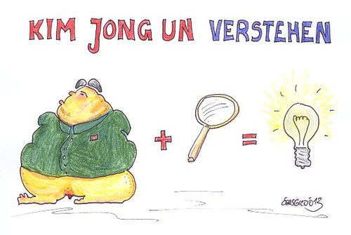 Cartoon: Kim Jong Un verstehen (medium) by Eggs Gildo tagged kim,jong,un,nordkorea