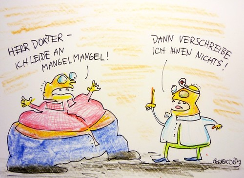 Cartoon: Mangelmangel (medium) by Eggs Gildo tagged mangel,heilung,patient,arzt