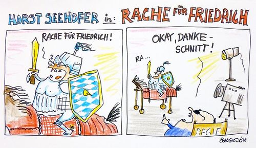 Cartoon: Rache für Friedrich (medium) by Eggs Gildo tagged seehofer,friedrich,csu,edathy,spd