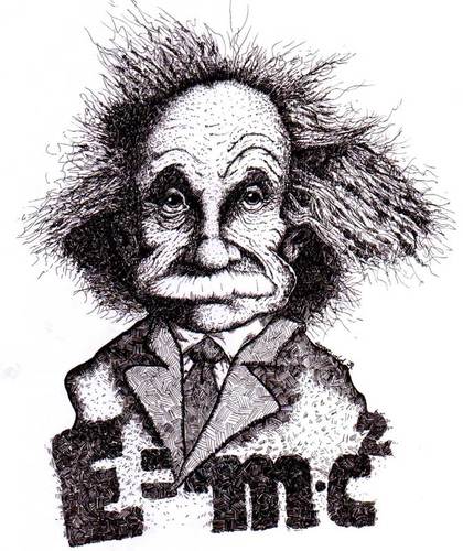 Cartoon: Einstein (medium) by bertgronewold tagged albert,einstein,emc2,portrait