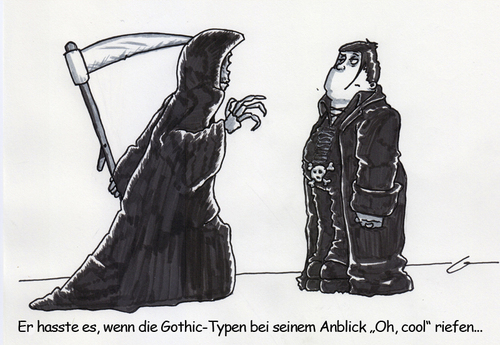 Cartoon: Frustjob (medium) by bertgronewold tagged gothic,tod