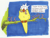 Cartoon: Ausnahmezustand (small) by bertgronewold tagged wurm,vogel,geisel