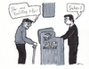 Cartoon: One-Way-Ticket (small) by bertgronewold tagged flug,ticket,rentner