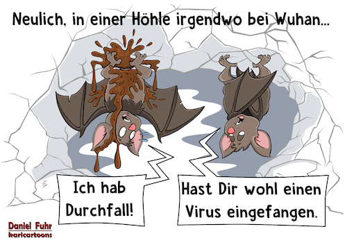 Cartoon: Virus eingefangen (medium) by karicartoons tagged cartoon,corona,covid19,durchfall,fledermaus,fledermäuse,humor,krankheit,krankheitserreger,sarscov2,virus,virusinfektion,vollgekackt,wuhan,cartoon,corona,covid19,durchfall,fledermaus,fledermäuse,humor,krankheit,krankheitserreger,sarscov2,virus,virusinfektion,vollgekackt,wuhan