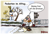 Cartoon: Bis zur Grenze (small) by karicartoons tagged eifer,gehweg,genauigkeit,grenze,pedant,schnee,schneeräumen,schneeschippen,winter,winterdienst