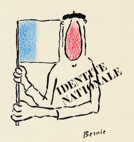 Cartoon: IDENTITE NATIONALE (medium) by bernie tagged racism,france