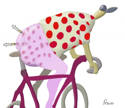 Cartoon: King of the Mountains (medium) by bernie tagged doping,tour,de,france