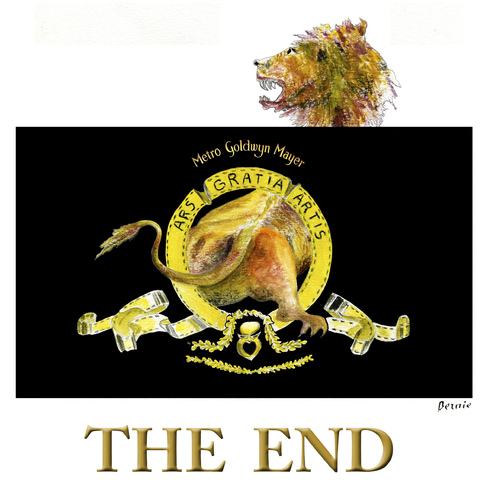 Cartoon: THE END (medium) by bernie tagged cinema,kino,mgm